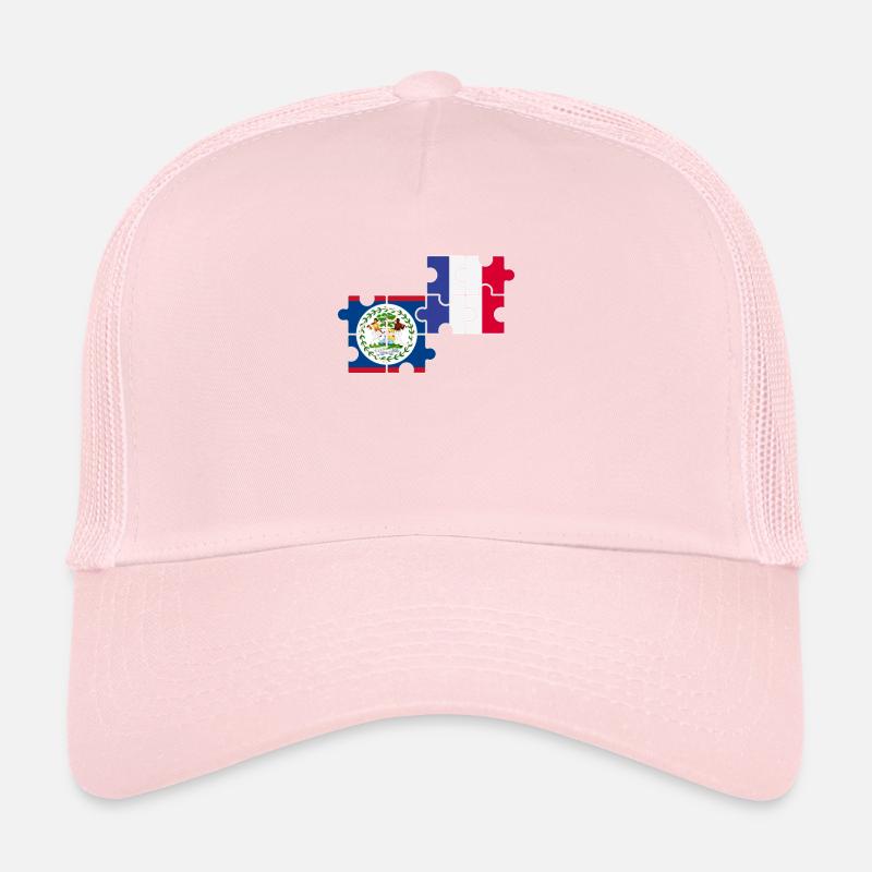 Belize France Drapeau Belizer Casquette trucker 