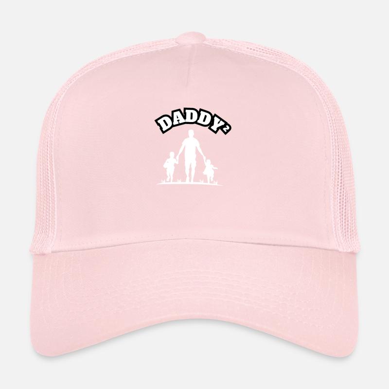 Daddy² 2 Children White Trucker Cap