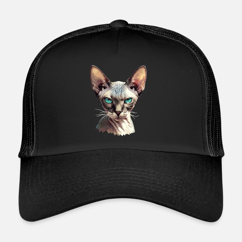 Sphynx Kätzchen Sphynx Katze - Trucker Cap - Schwarz/Schwarz