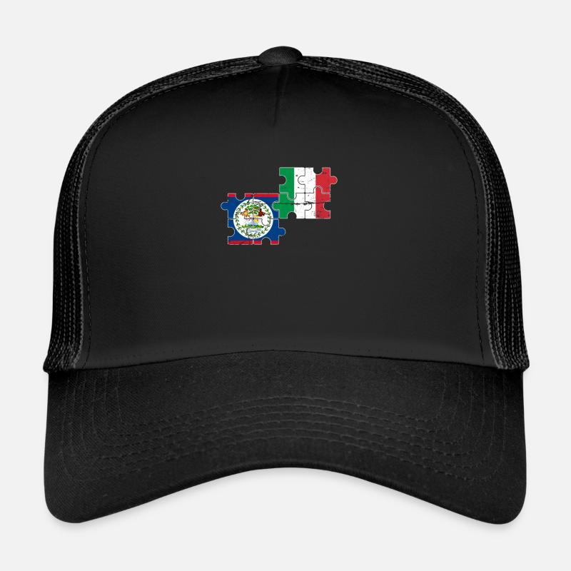Belize Italy Vintage Flag Belizer Trucker Cap