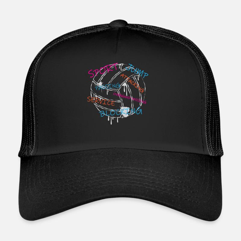 Volleyball - Trucker Cap - Schwarz/Schwarz