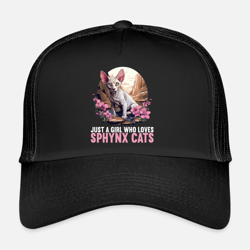 Sphynx Kätzchen Sphynx Katze - Trucker Cap - Schwarz/Schwarz