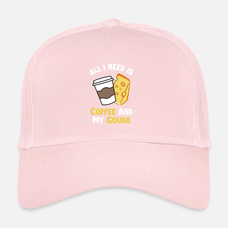 Coffee and my Gouda Maker Queso Cheesemonger Trucker Cap