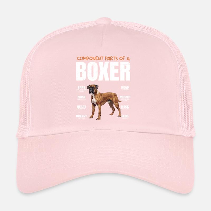 Boxer allemand COMPOSANTS D’UN BOXER Drôle Casquette trucker 