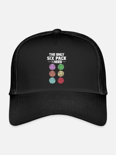 Crochet Tricot - Casquette trucker  - noir/noir - Devant