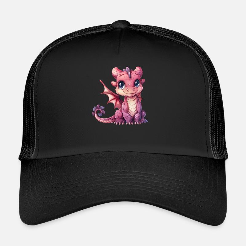 Rosa Drache Valentinstag Trucker Cap