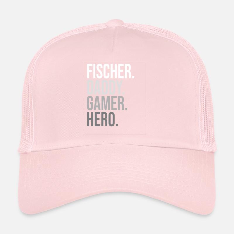 Fischer Daddy Gamer Hero Statement Family Dad Trucker Cap