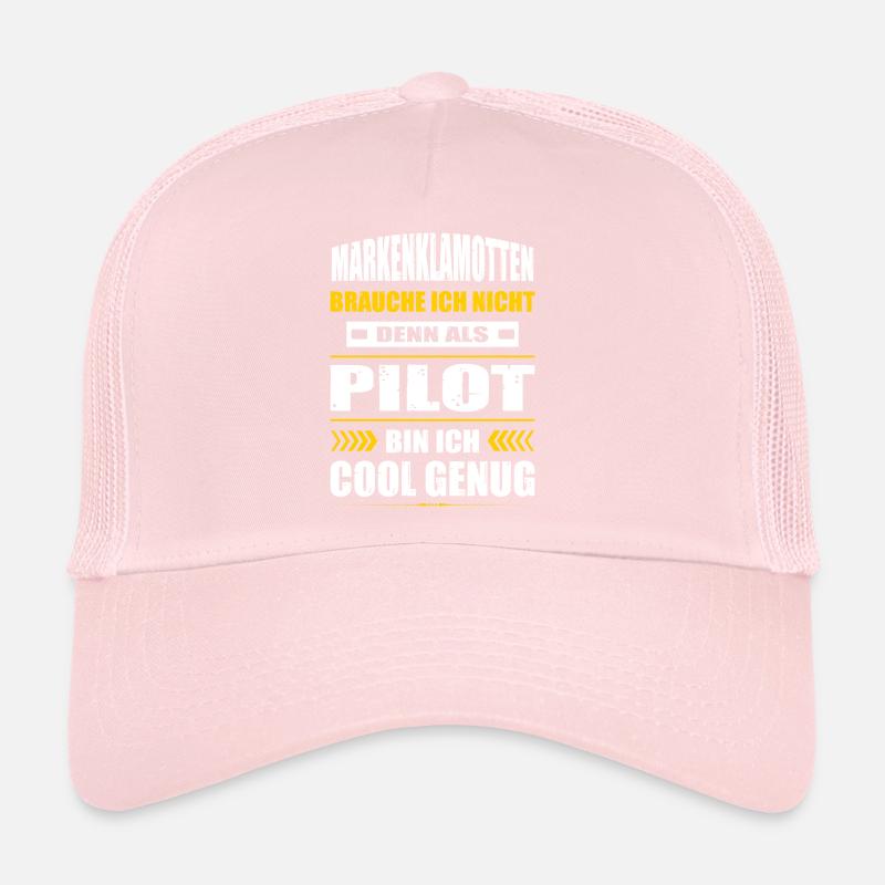 Markenklamotten Brauche Ich Nicht Pilot Flugzug Trucker Cap