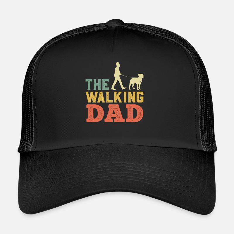 Deutscher Boxer THE WALKING DAD Lustiges - Trucker Cap - Schwarz/Schwarz