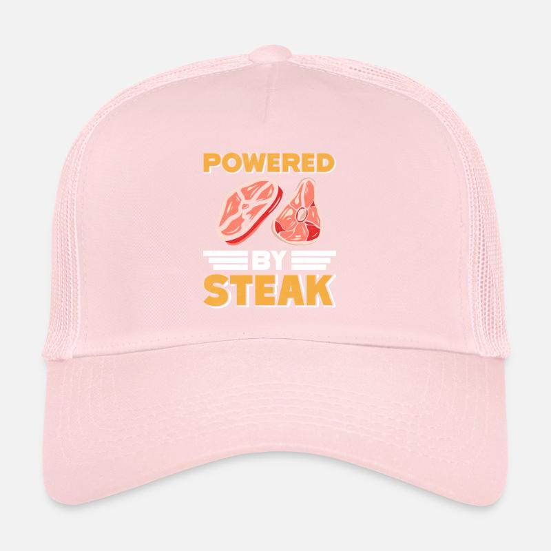 MEAT LOVER POWERED BY STEAK Funny Trucker Cap