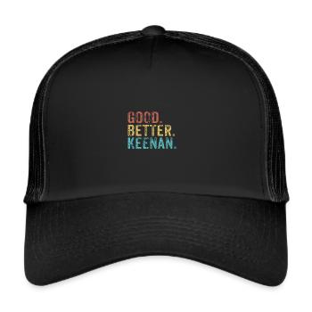 Les gars cool s’appellent Keenan - Casquette trucker  - noir/noir - Devant