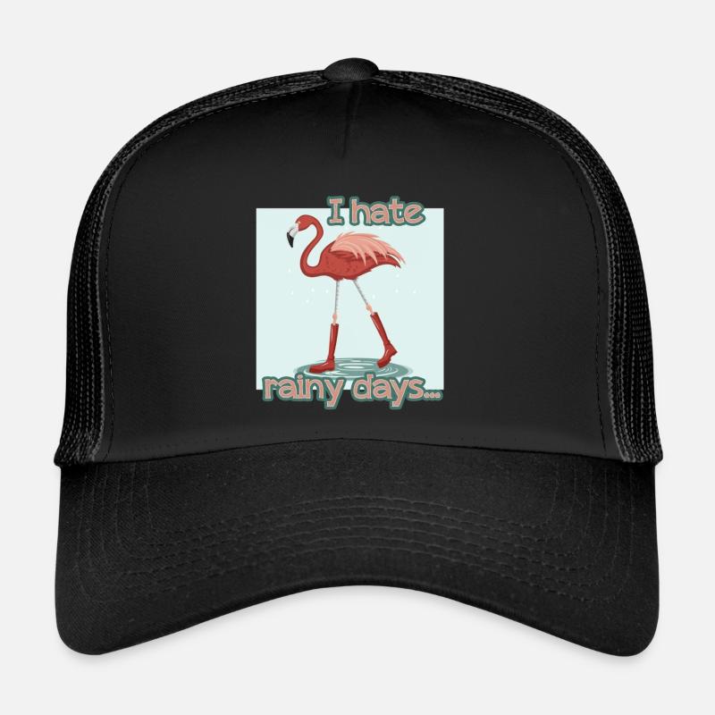 FLAMINGO - REGEN - RETRO - Trucker Cap - Schwarz/Schwarz