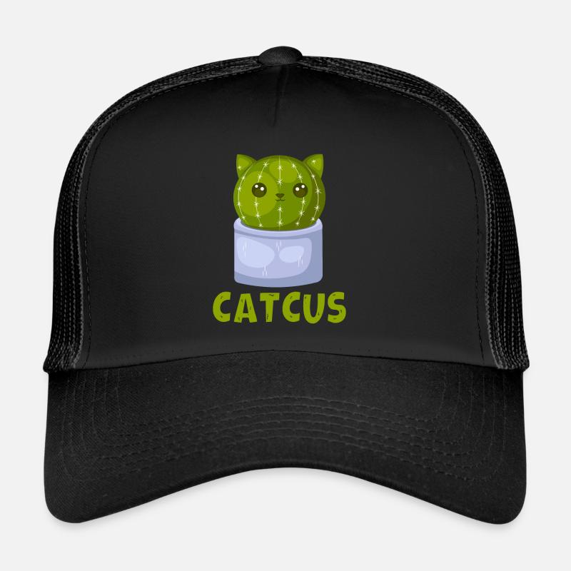Cat Cactus Succulent Cactus Lover Trucker Cap