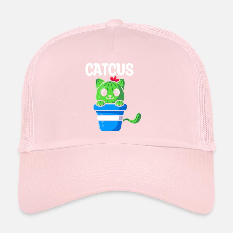 Cat Cactus Succulent Cactus Lover Trucker Cap