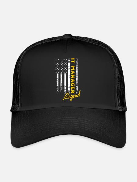 IT Manager Legende - Trucker Cap - Schwarz/Schwarz