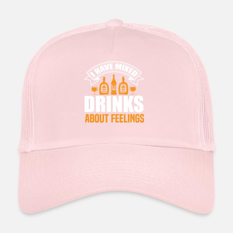 J’ai des boissons mitigées sur les sentiments. Casquette trucker 