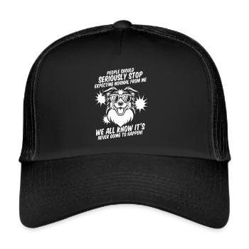 Border Collie - Casquette trucker  - noir/noir - Devant