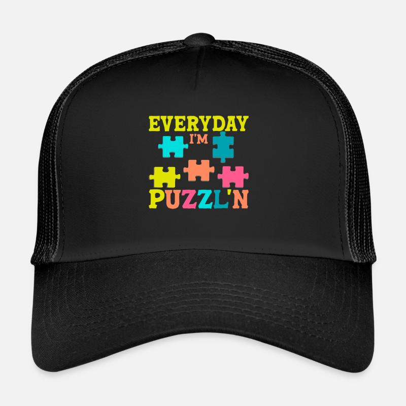 Jigsaw Puzzle Piece Puzzle Lover Trucker Cap