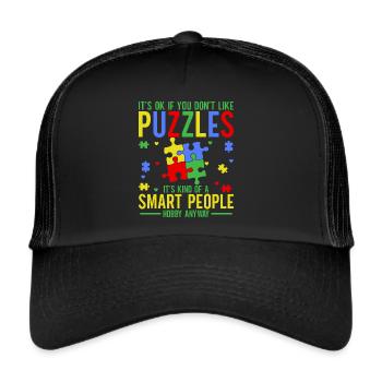 Puzzle Pièce Puzzle Amateur de Puzzle - Casquette trucker  - noir/noir - Devant