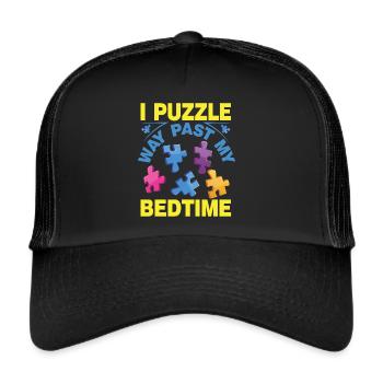 Puzzle Pièce Puzzle Amateur de Puzzle - Casquette trucker  - noir/noir - Devant
