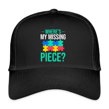 Puzzle Pièce Puzzle Amateur de Puzzle - Casquette trucker  - noir/noir - Devant