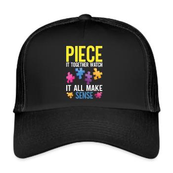 Puzzle Pièce Puzzle Amateur de Puzzle - Casquette trucker  - noir/noir - Devant