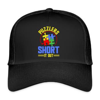 Puzzle Pièce Puzzle Amateur de Puzzle - Casquette trucker  - noir/noir - Devant