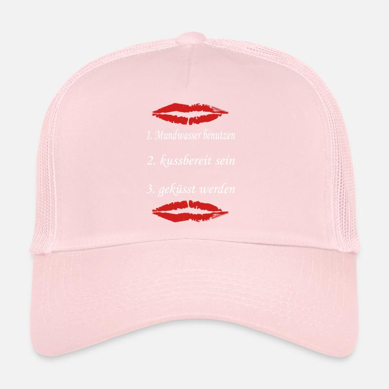 Embrasser les lèvres lèvres règles pour s’embrasser Casquette trucker 