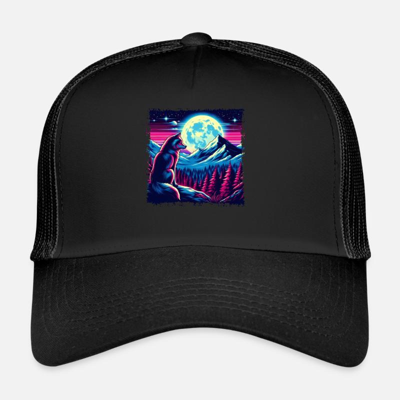 Wolfsnacht in retro style Trucker Cap