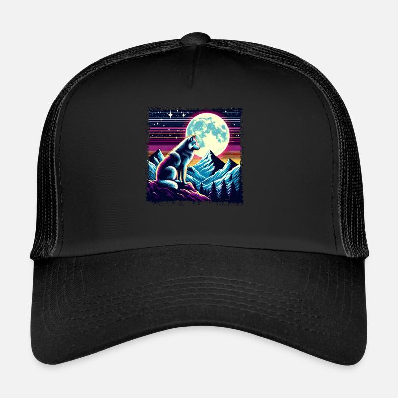 Wolfsnacht dans un style rétro Casquette trucker 