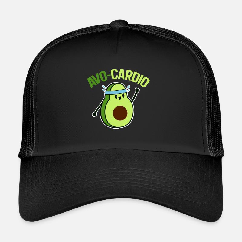 Avo-Cardio Jeu de mots drôle Workout Avocat Casquette trucker 