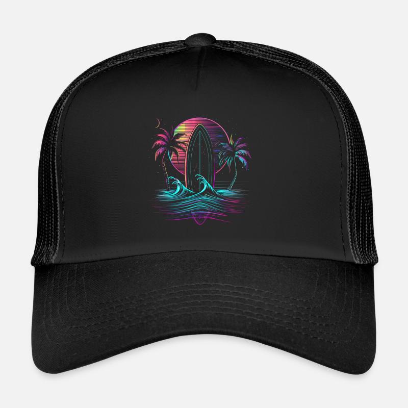 Surf Retro Vintage Surfer cadeau Casquette trucker 