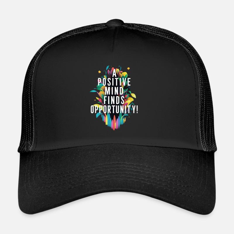 Positiver Geist Entdeckt Chancen - Trucker Cap - Schwarz/Schwarz