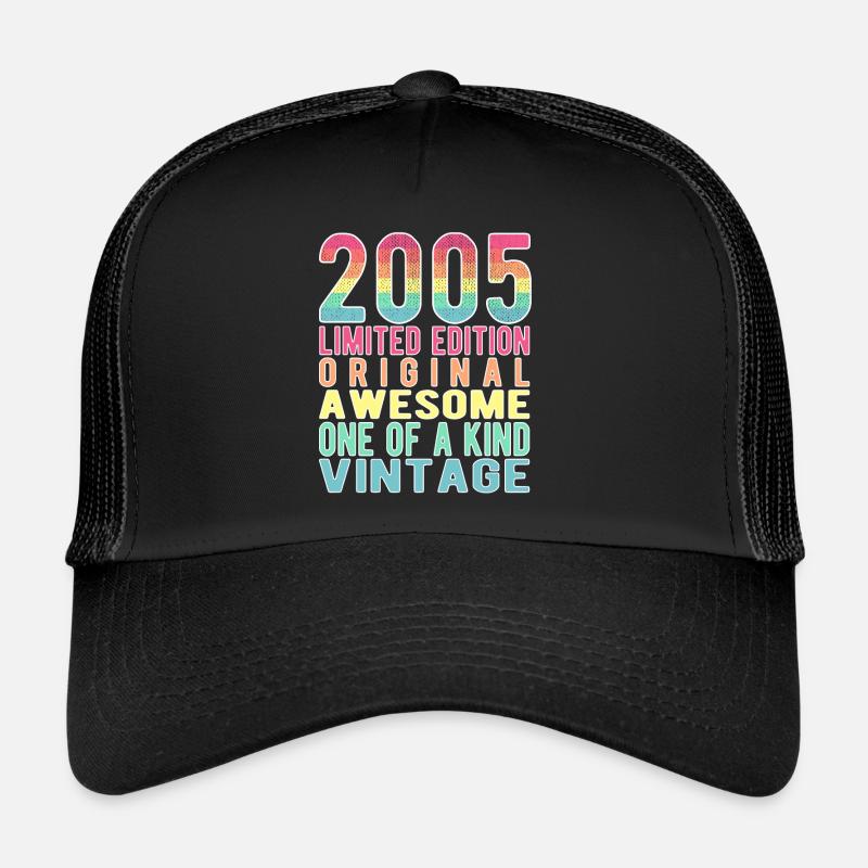 Edition limitée depuis 2005 Anniversaire Millésime 2005 Casquette trucker 