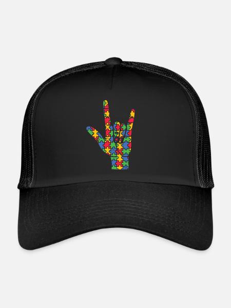 Autismus - Trucker Cap - Schwarz/Schwarz