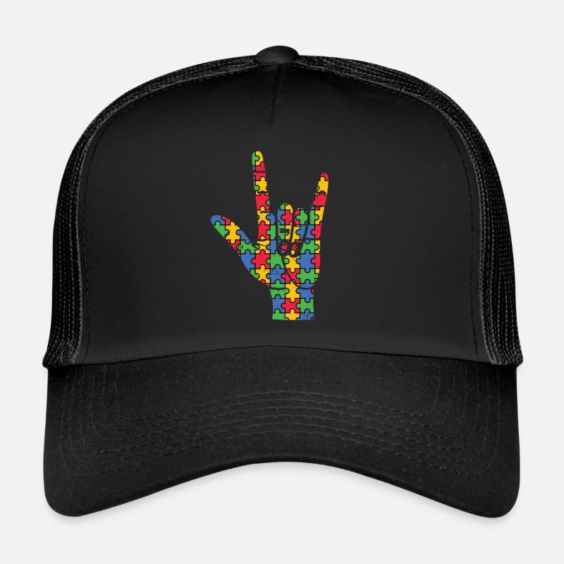Autismus - Trucker Cap - Schwarz/Schwarz