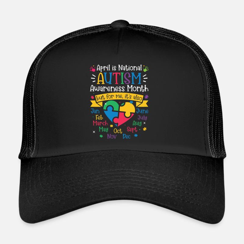 Autism Awareness Day Autistic Gift Trucker Cap