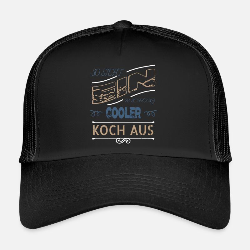 geburtstagsgeschenkidee veganer bankett sprüche - Trucker Cap - Schwarz/Schwarz