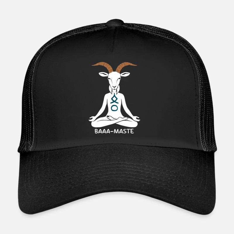 Relaxed Goat Baaa-Mast Yoga Pose Trucker Cap