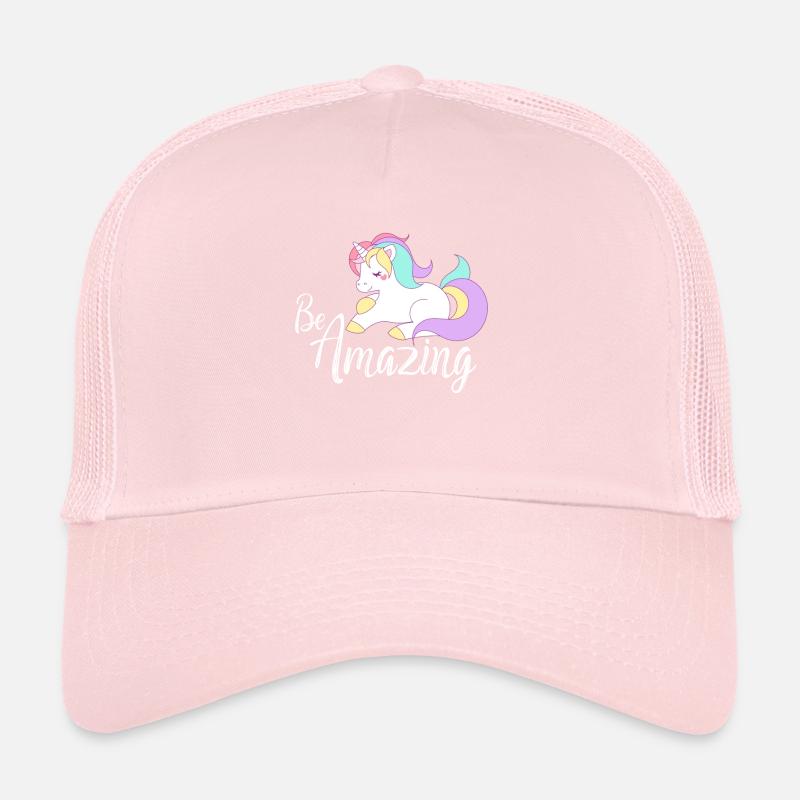 Sei erstaunlich niedlich rosa Einhorn Regenbogen magisch cool Trucker Cap