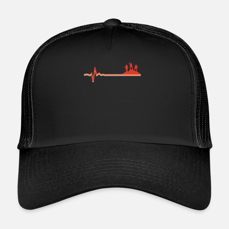 Eisklettern Ekg Heartbeat Trucker Cap