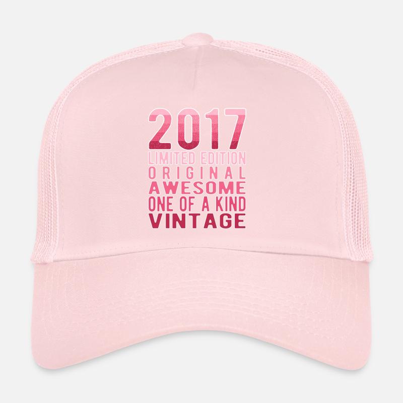 Limited Edition Since 2017 Birthday Vintage 2017 Trucker Cap