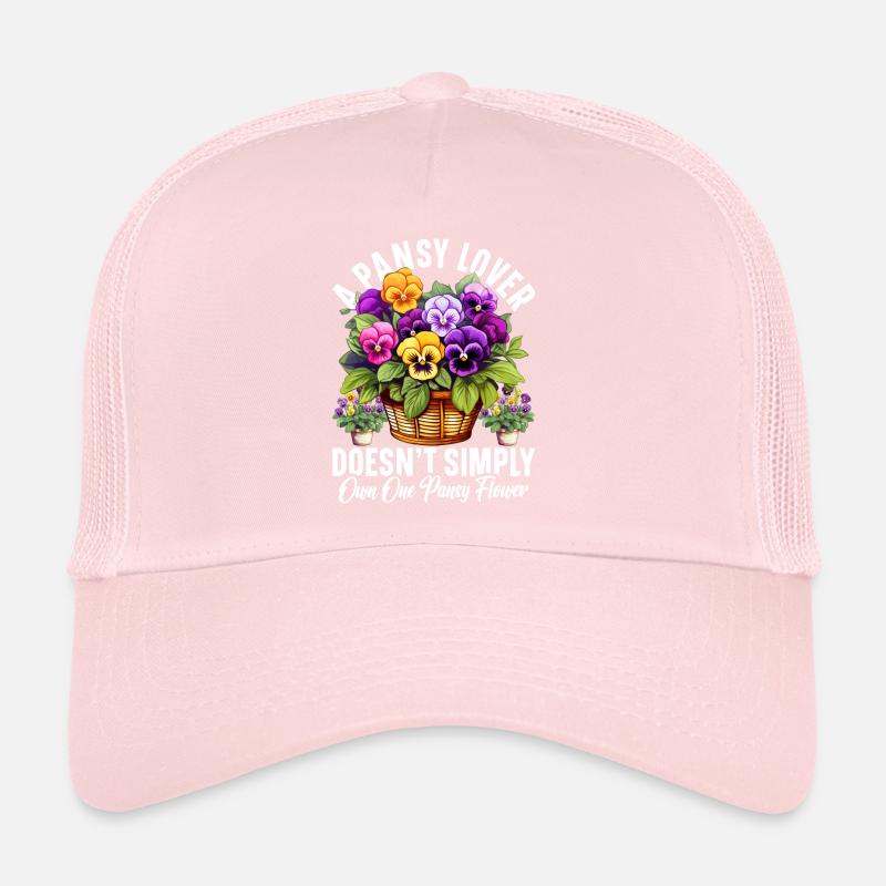 Pensées vivantes Graines de fleurs de pensée Jardinage de pensée Casquette trucker 