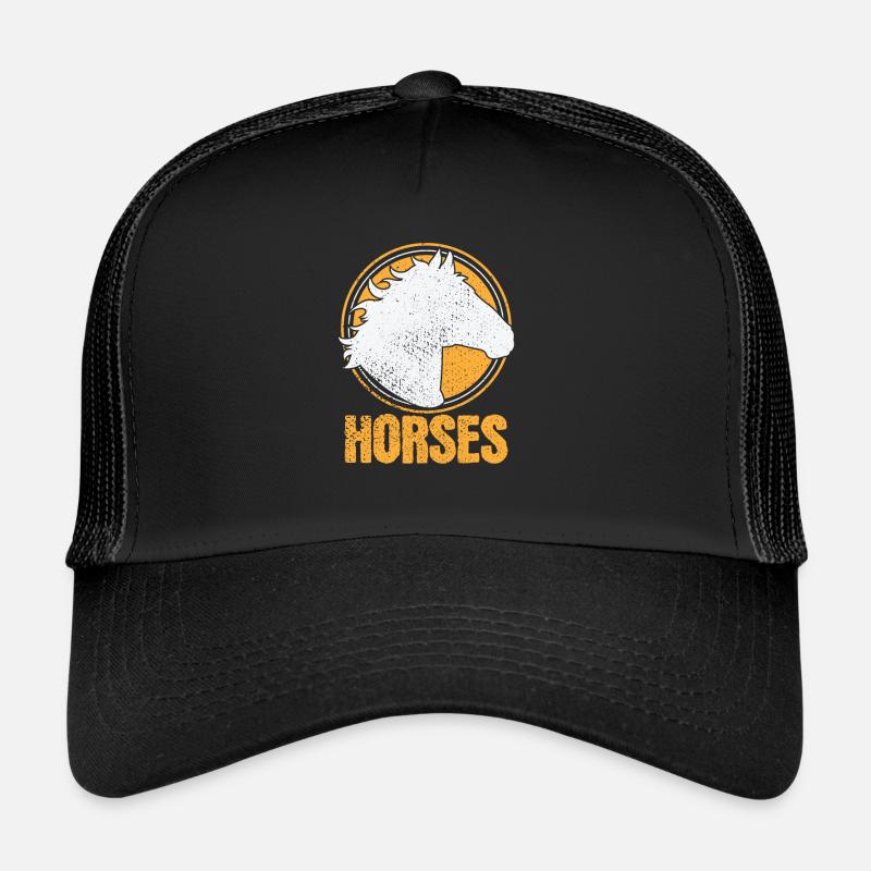 Cheval à crinière « Chevaux » Casquette trucker 