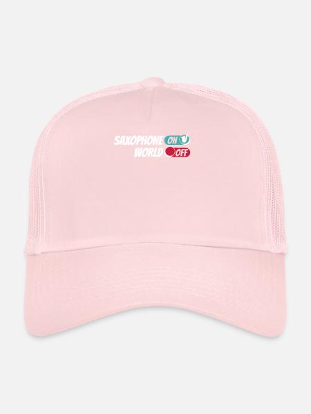 Saxophon Saxofon Saxophone On World Off - Trucker Cap - pale pink - Front