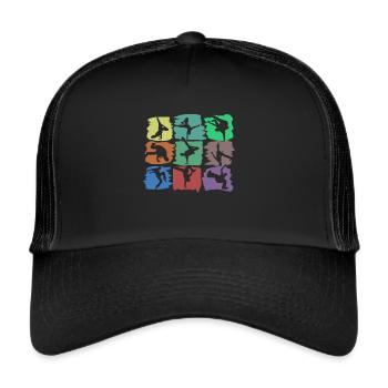 Breakdance and Breakdancer - B-Boying Gift - Trucker Cap - black/black - Front