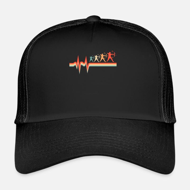 Bogenschießen Bogensport Bogenschütze - Trucker Cap - Schwarz/Schwarz