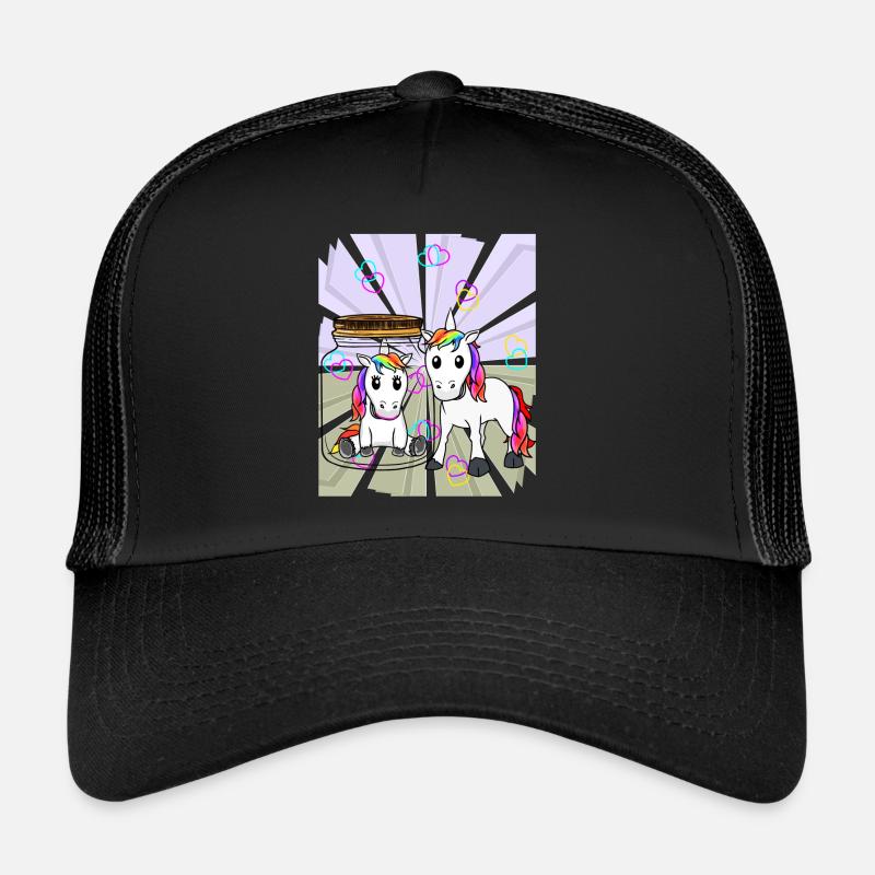 Einhörner Einhorn Fabeltier Liebe Herz Valentin Trucker Cap