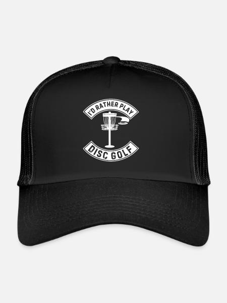 Disc Golfer - Je préfère jouer au disc golf - Casquette trucker  - noir/noir - Devant