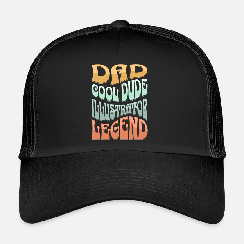 Papa Illustrateur Casquette trucker 